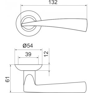 Дверная ручка Columba LD80-1AB/GP-7 бронза/золото