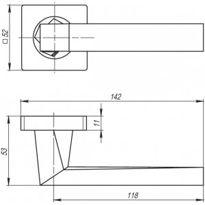 Дверная ручка CORSICA SQ003-21CP-8 хром