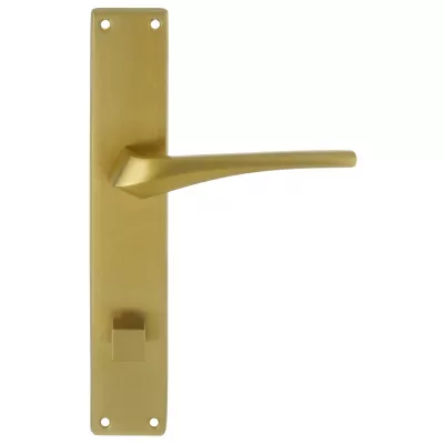 Дверная ручка Extreza Hi-Tech "GIRA" (Гира) 108 на планке PL13 матовая латунь PVD F08 сантехническая завертка WC