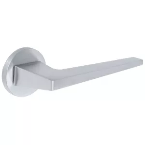 Дверная ручка Hi-tech Slim ALIOT 129 на круглой розетке R16 матовый хром F05