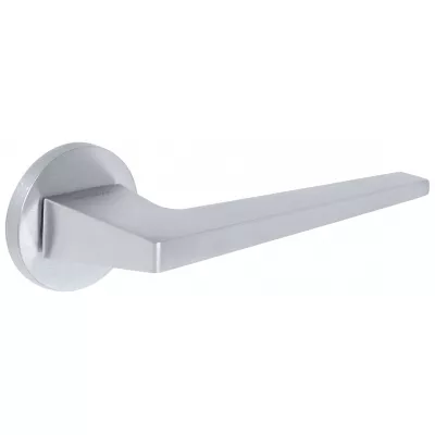 Дверная ручка Extreza Hi-tech Slim ALIOT 129 на круглой розетке R16 матовый хром F05