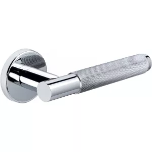 Дверная ручка Hi-tech Slim TUBA 126 на круглой розетке R16 полированный хром F04