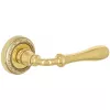 Дверная ручка Extreza CARRERA (Каррера) 321 на розетке R02 полированная латунь F01