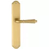 Дверная ручка Extreza PETRA (Петра) 304 на планке PL01 матовая латунь F02 без доп. запирания PASS