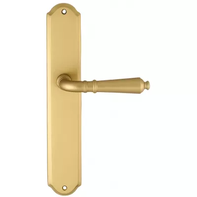Дверная ручка Extreza PETRA (Петра) 304 на планке PL01 матовая латунь F02 без доп. запирания PASS