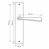 Дверная ручка Extreza Hi-Tech DIA (Диа) 118 на планке PL11 матовая бронза F03 без доп. запирания PASS