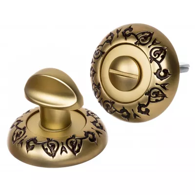 Фиксатор поворотный Extreza WC R04 французское золото + коричневый F59