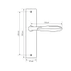 Дверная ручка на планке Extreza Hi-Tech "COMO" 322 PL13-WC-96 матовая латунь F02