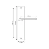Дверная ручка Extreza Hi-Tech Erica (Эрика) 119 на планке PL11 матовая бронза F03 без доп. запирания PASS