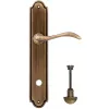 Дверная ручка Extreza AGATA (Агата) 310 на планке PL03 матовая бронза F03 сантехническая завертка WC
