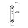 Дверная ручка Extreza AGATA (Агата) 310 на планке PL02 матовая бронза F03 под цилиндровый механизм CYL