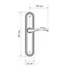 Дверная ручка Extreza AGATA (Агата) 310 на планке PL05 полированная латунь F01 без доп. запирания PASS