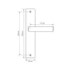 Дверная ручка Extreza Hi-Tech ENZO (Энзо) 117 на планке PL11 матовая бронза F03 без доп. запирания PASS