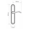 Дверная ручка Extreza AGATA (Агата) 310 на планке PL05 матовая бронза F03 без доп. запирания PASS
