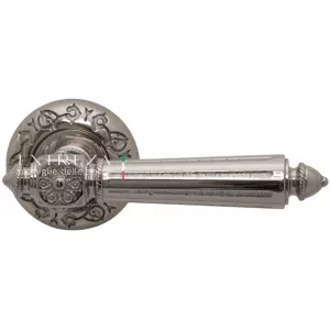 Дверная ручка LEON (Леон) 303 на розетке R04 полированный никель F21