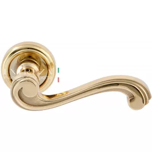 Дверная ручка LINA (Лина) 313 на розетке R01 полированное золото F01