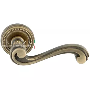 Дверная ручка LINA (Лина) 313 на розетке R03 матовая бронза F03