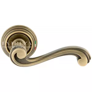 Дверная ручка LINA (Лина) 313 на розетке R05 матовая бронза F03