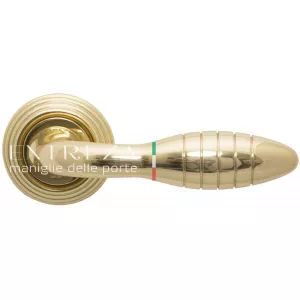 Дверная ручка MIREL (Мирел) 316 на розетке R05 полированная латунь F01