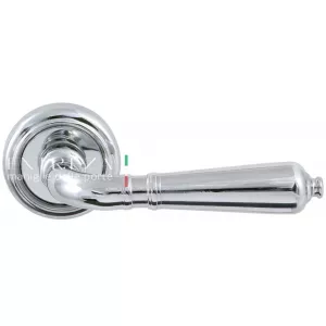 Дверная ручка PETRA (Петра) 304 на розетке R01 полированный хром F04