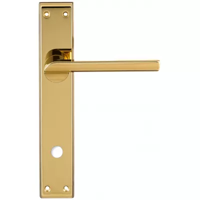 Дверная ручка на планке Extreza Hi-Tech "SANTA" 128 PL13-WC-96 полированная латунь PVD F06/F01