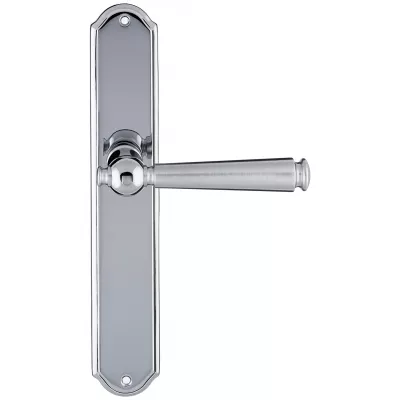 Дверная ручка Extreza ANNET 329 на планке PL01 матовый хром F05 / полированный хром F04 без доп. запирания PASS