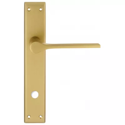 Дверная ручка на планке Extreza Hi-Tech "LONDA" (Лонда) 131 PL13-WC-96 матовая латунь F02