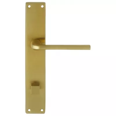 Дверная ручка Extreza Hi-Tech "TERNI" 320 на планке под фиксатор PL13-WC-96 матовая латунь PVD F08