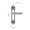 Дверная ручка Extreza BENITO (Бенито) 307 на планке PL02 античная бронза F23 без доп. запирания PASS