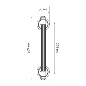 Дверная ручка скоба Extreza BENITO-R01-F04 (BENITO 307) полированный хром (межос. расстояние 215 мм)