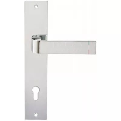 Дверная ручка Extreza Hi-Tech SOUND (Саунд) 106 на планке PL11 полированный хром F04 под цилиндровый механизм CYL