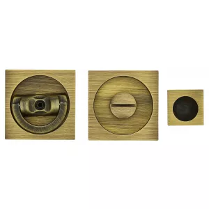 Ручка купе для раздвижной двери Hi-tech P411 на квадратном основании, цвет матовая бронза F03