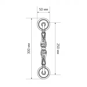 Дверная ручка скоба GRETA (Грета) R01 матовая бронза F03