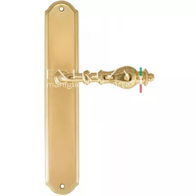 Дверная ручка Extreza EVITA (Эвита) 301 на планке PL01 полированная латунь F01 Ручка сантехническая завертка WC