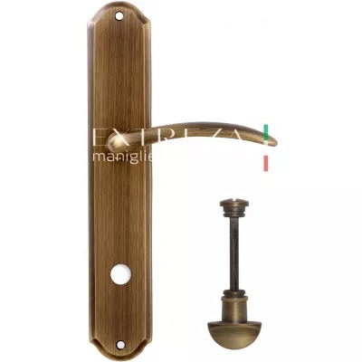 Дверная ручка Extreza SIMONA (Симона) 314 на планке PL01 WC матовая бронза F03