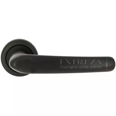 Дверная ручка Extreza MONACO (Монако) 330 на розетке R01 черный матовый F22