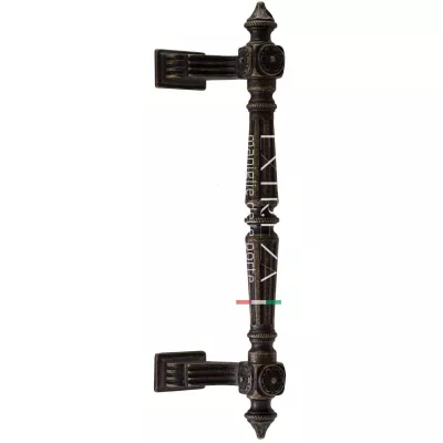 Ручка дверная скоба Extreza LEON (Леон) 277 мм (200 мм) античная бронза F23