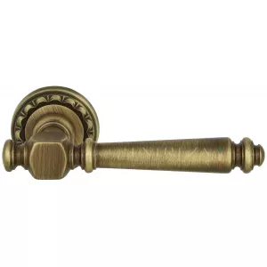 Дверная ручка VERONIKA (Вероника) 325 на розетке R02 матовая бронза F03