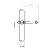 Дверная ручка Extreza DANIEL (Даниел) 308 на планке PL01 WC античная бронза F23