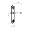 Дверная ручка Extreza DANIEL (Даниел) 308 на планке PL02 античная бронза F23 pass