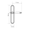 Дверная ручка Extreza DANIEL (Даниел) 308 на планке PL03 CYL античная бронза F23