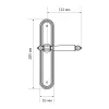 Ручка дверная Extreza DANIEL (Даниел) 308 на планке PL05 античная бронза F23