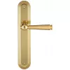 Дверная ручка Extreza ANNET 329 на планке PL05 полированная латунь F01 без доп. запирания PASS