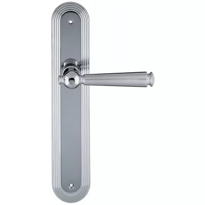 Дверная ручка Extreza ANNET 329 на планке PL05 матовый хром F05 / полированный хром F04 без доп. запирания PASS