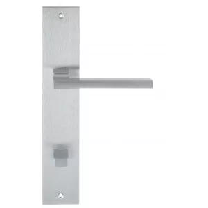 Дверная ручка Hi-Tech ROKSI (Рокси) 107 на планке PL11 матовый хром F05 сантехническая завертка WC