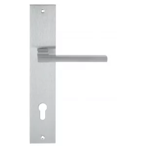 Дверная ручка Hi-Tech ROKSI (Рокси) 107 на планке PL11 матовый хром F05 под цилиндровый механизм CYL