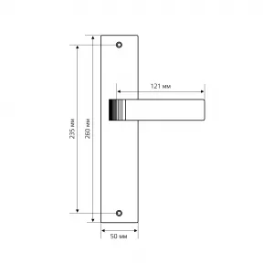 Дверная ручка Hi-Tech SOUND (Саунд) 106 на планке PL11 матовая бронза F03