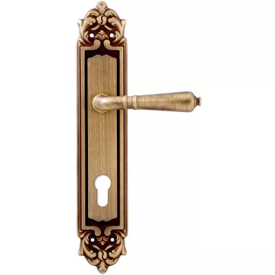 Дверная ручка Extreza PETRA (Петра) 304 на планке PL02 CYL матовая бронза F03