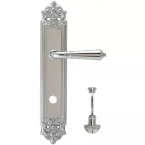 Дверная ручка PETRA (Петра) 304 на планке PL02 WC полированный хром F04