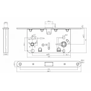 Защёлка магнитная сантехническая LM 5212OL BL, черный матовый